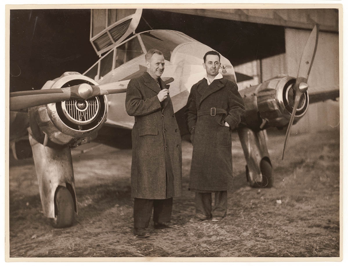 Collins & Wylie with General Aircraft Monospar ST-11 (VH-USN), 1935