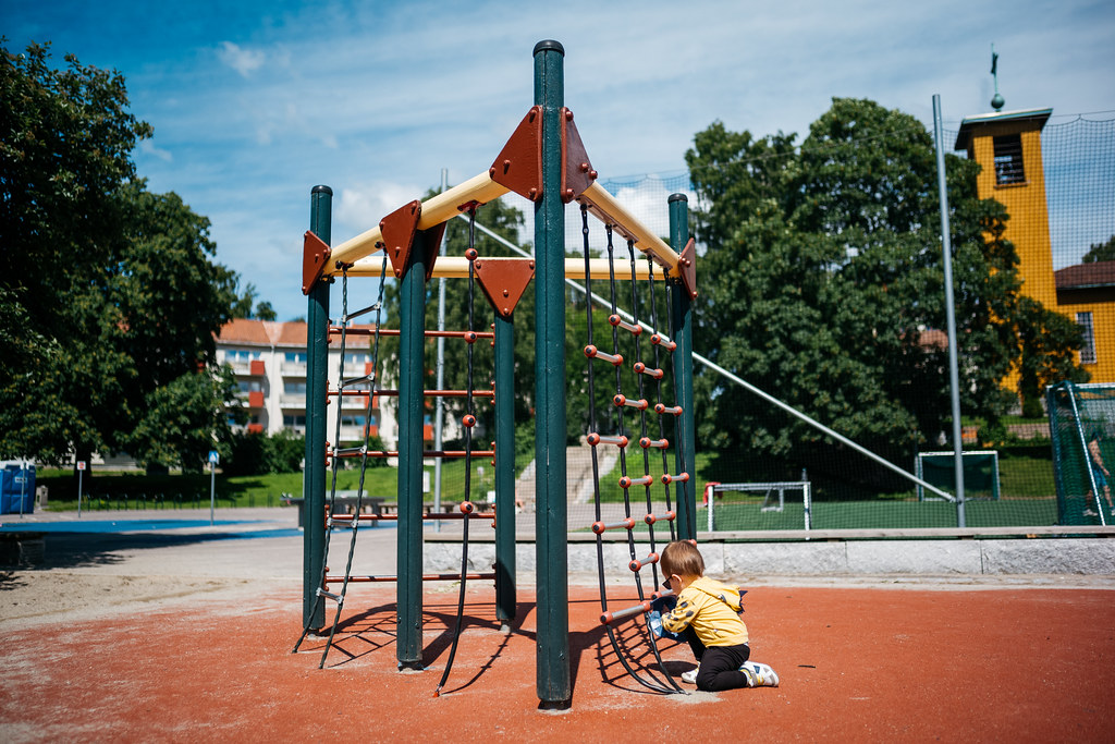 Young boy at a playground