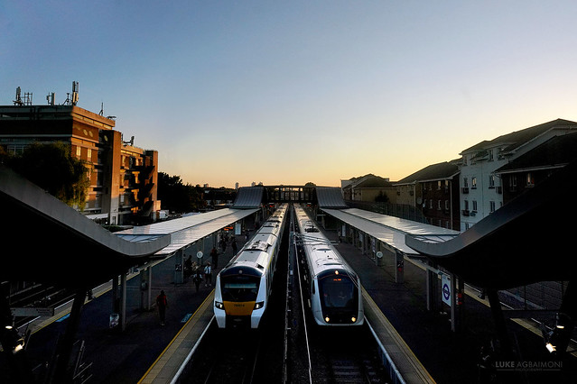 Trains at Sunset - Abbey Wood