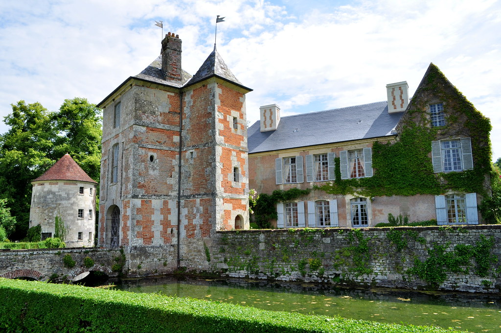 Château de la Roque-Baignard, XVIIe siècle, La Roque-Baignard, Pays d'Auge, Calvados, Normandie, France.