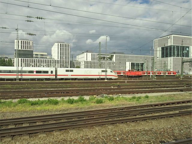 ICE and rails near Hauptbahnof, Munich, Germany
