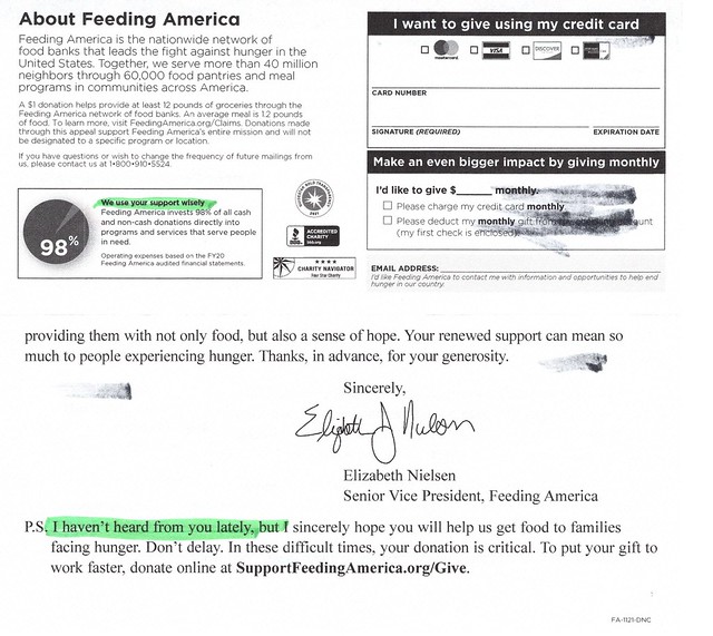 Feeding America 10 year anniversary of last donation  Nov 2021 page 2