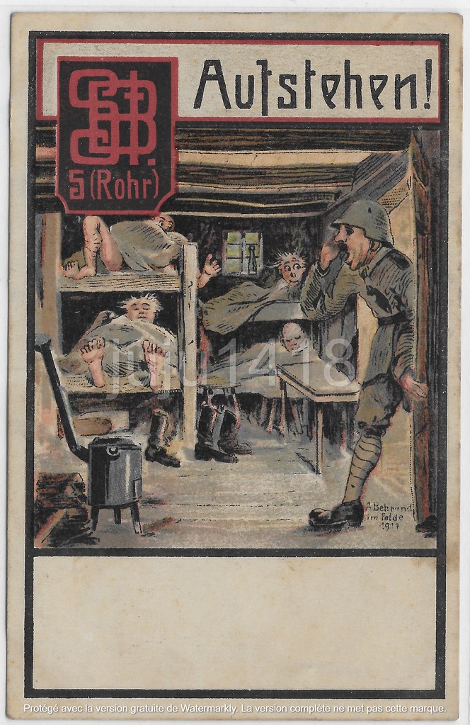 "Autstehen!" Sturm-Bataillon 5 (Rohr) by Behrend in 1917