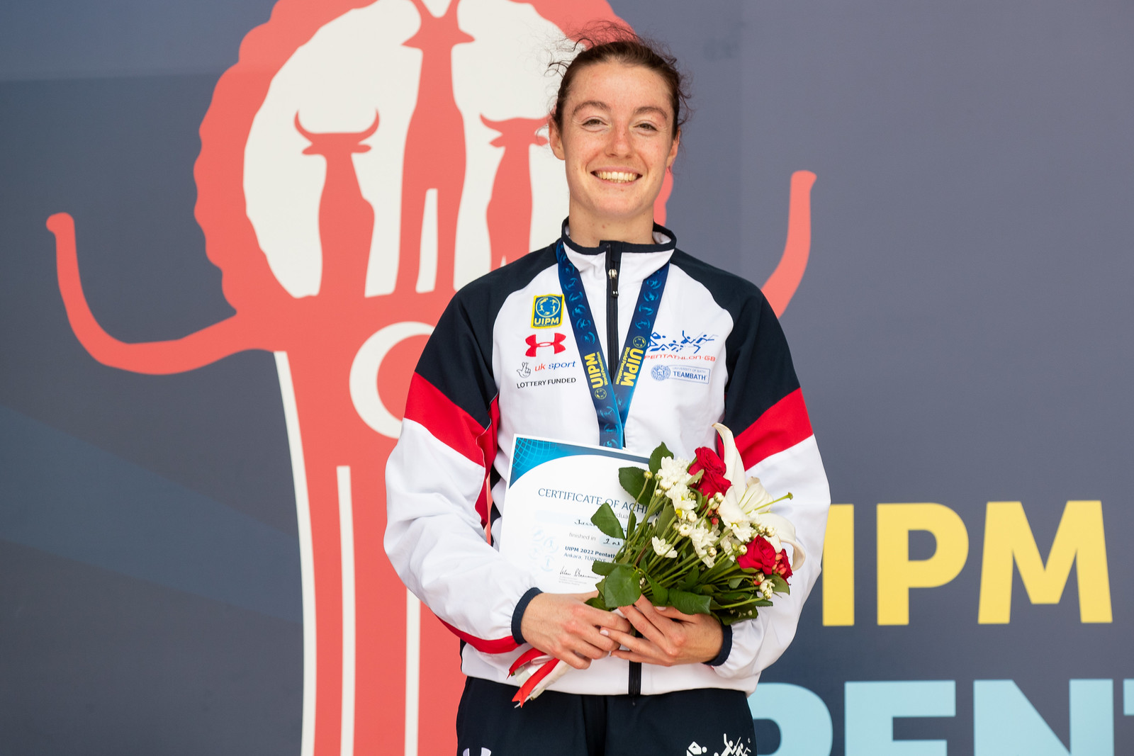 Jess Varley with her World Cup Final silver medal