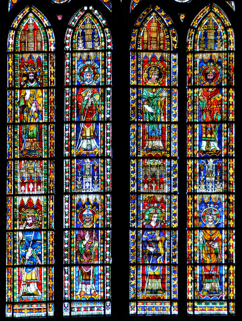 Strasbourg (Bas-Rhin) - Cathédrale Notre-Dame - Verrières hautes coté nord (baie 209)