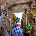 26 июня 2022, Божественная литургия в строящемся храме в честь Всех святых, в земле Русской просиявших, Вознесенского Оршина женского монастыря