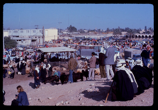 Bedouin livestock market, Be'er Sheva  April 1975