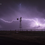 3. Juuni 2022 - 23:12 - While my husband and I were watching the storm, I fired off a couple of long exposure shots.  This was one that I captured.  The lightning didn't go through the windmill but it sure appeared that way.
Beaver County Oklahoma USA