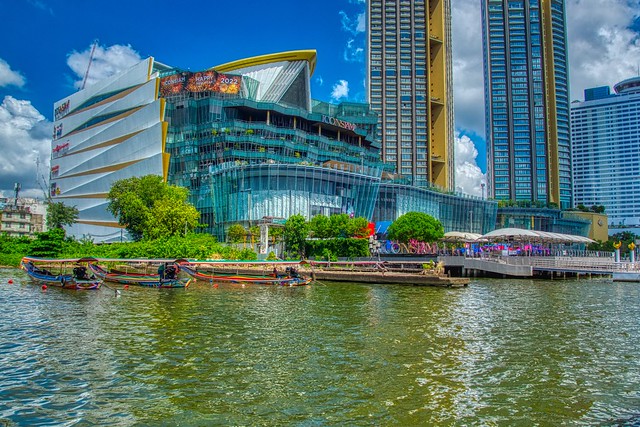 ICON SIAM luxury shopping mall by the Chao Phraya river in Bangkok, Thailand