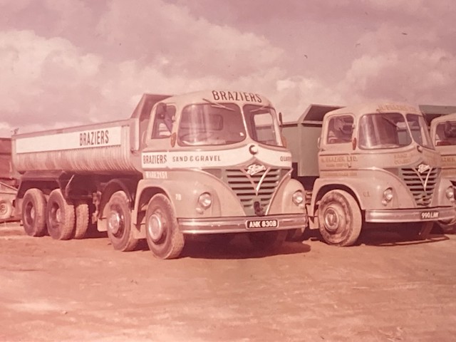 Photo 1964 ,taken in BRAZIER’S pit,Ware ,Herts .By a great mate . New Foden S21 8x4 tipper with Neville ribbed alloy body .