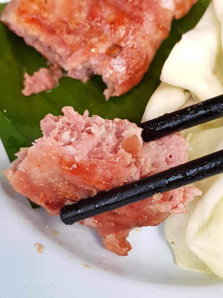 泰式發酵燒烤肉末卷 BBQ Thai Fermented Minced Pork Roll (Neam Yang) rm$5.30 @ Moo-Ka-Ta Krua Thai BBQ Steamboat Restaurant SS15