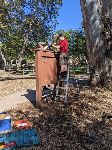 2022-06-24 Old Poway Park kiosk repair (previous Eagle project)