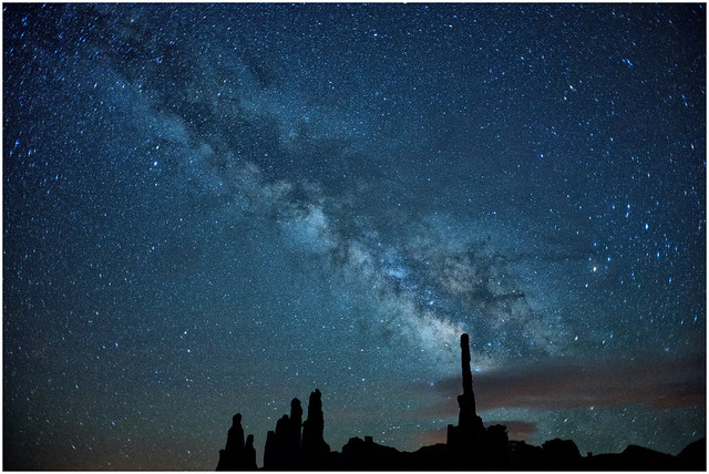 Milky Way Over Totem Pole Formation