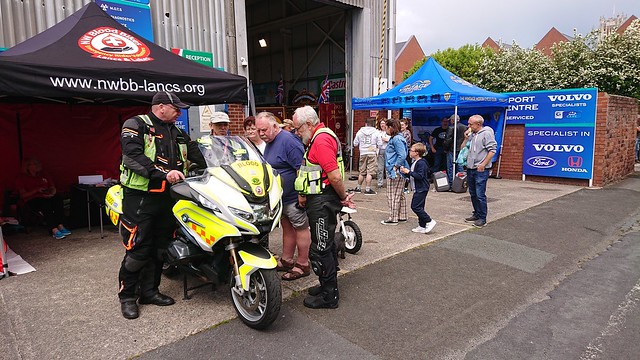 Blood Bikers at classic car & motorcycle show Southport