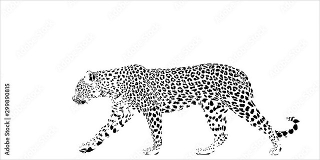 Digital leopard - Power and strength!