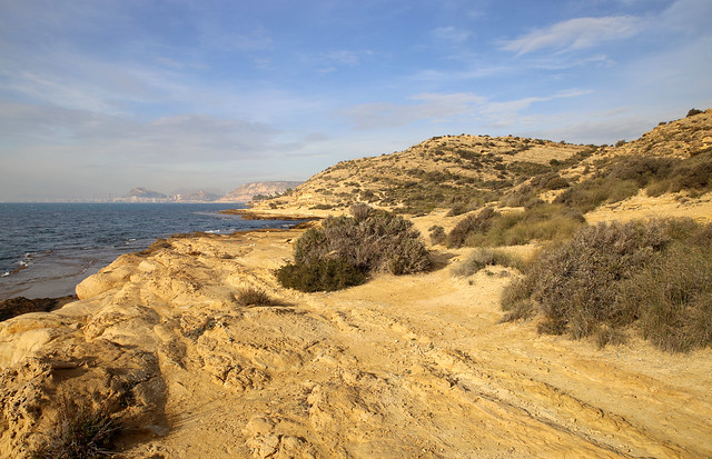 Terrace of Cabo de Huertas is considered a fossil beach from 100,000 years ago