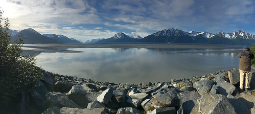 Panorama shot along the drive between Anchorage and Seward