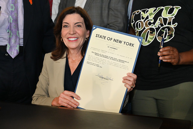 Governor Hochul Signs the Transit Workers Assault Bill in Queens