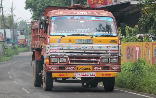 SML (Swaraj Mazda) truck, Kerala, India