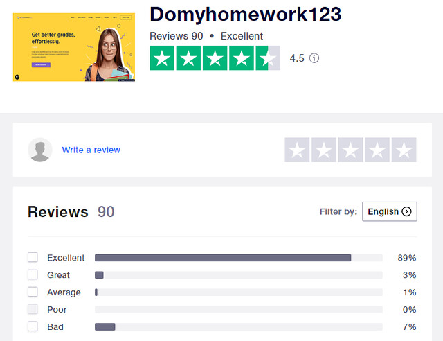 Like every writing service, Domyhomework123.com have both positive and negative reviews.