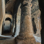 Pillars in Stone Church, Cappadocia, Turkiye