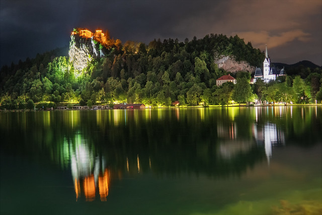 Lake Bled by Night (Explored)