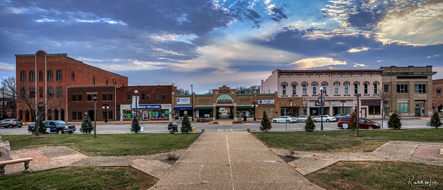 South Side Of Square From Courthouse, Lincoln, Illinois