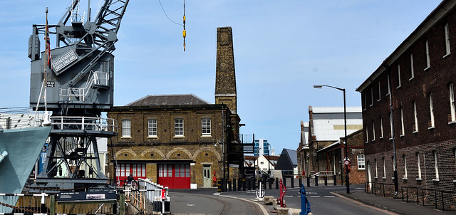 The old Fire Station Located in Chatham Historic Docks