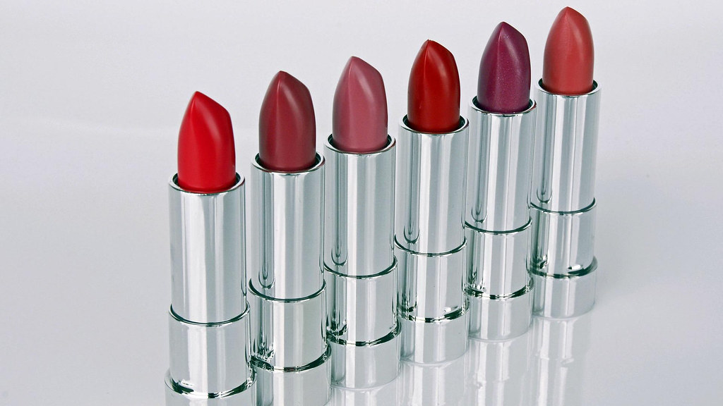 Lipsticks in a line