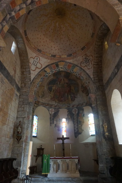 Eglise Saint-Martin, Jaleyrac : le choeur à fresque