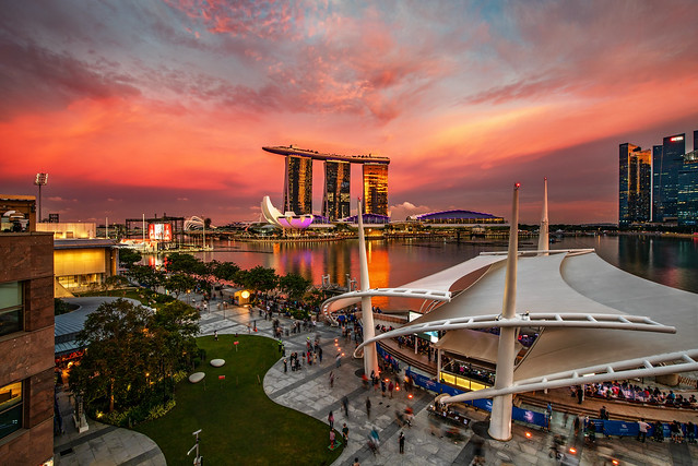Epic Sunset @ Marina Bay Singapore