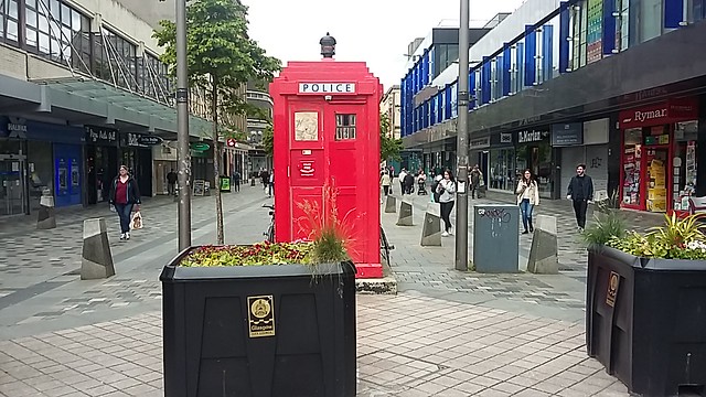 Red Police Box, Sauchiehall Street, Glasgow, May 2022