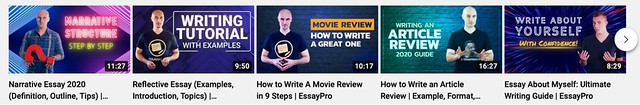 Essaypro has a YouTube account with educational videos.