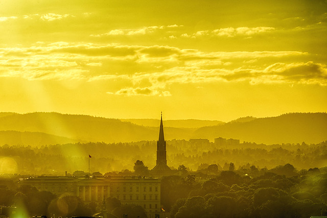 Golden evening light Oslo