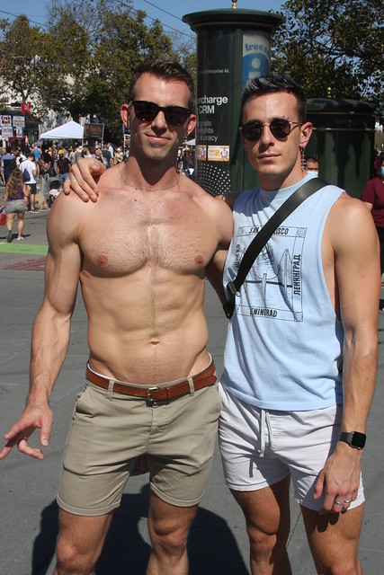 DOUBLE HANDSOME MUSCLE HUNKs  ! photographed by ADDA DADA ! ~ CASTRO STREET FAIR 2021 ! ( safe photo ) (50+ faves)