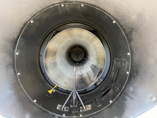 Looking directly into the afterburner of a fighter jet