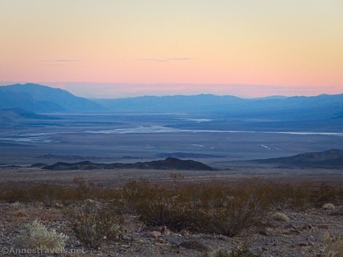 Sunset over Death Valley from Hell's Gate, Death Valley National Park, California