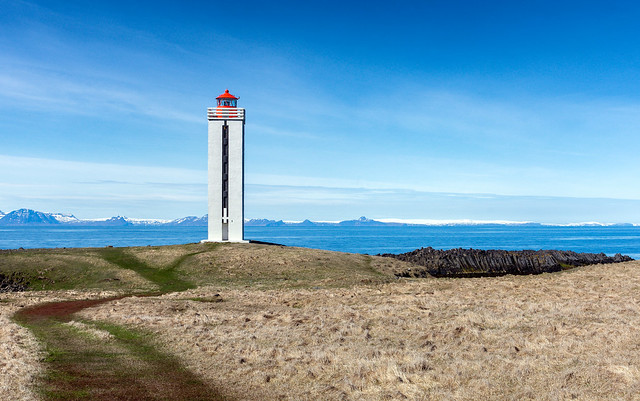 Kalfshamarsviti Lighthouse, Skagi Peninsula, Northwestern Region, Iceland