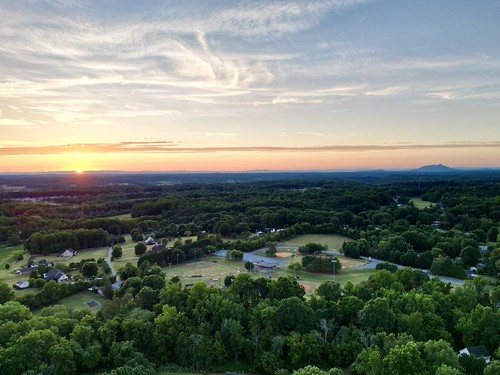 Drone Sunset From Winston-Salem w/Pilot Mountain by waterfallshiker, default