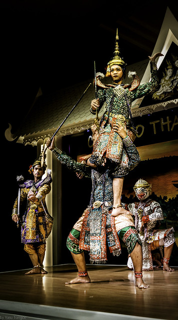 Classical dance performance at the Asiatique center, Bangkok, Thailand.967a
