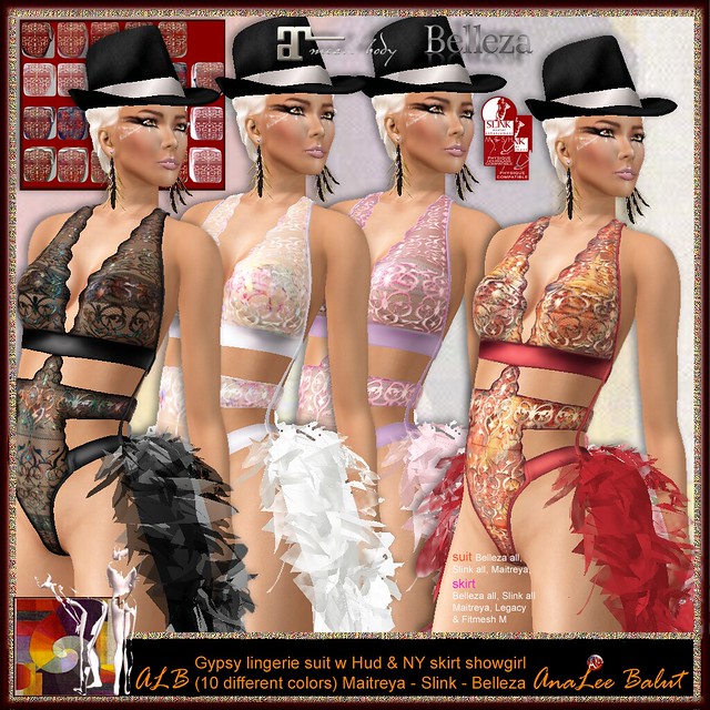 ALB GYPSY lingerie suit w hud & skirts by AnaLee by AnaLee