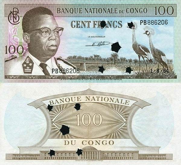 100 Frankov Kongo 1962 P6aP
