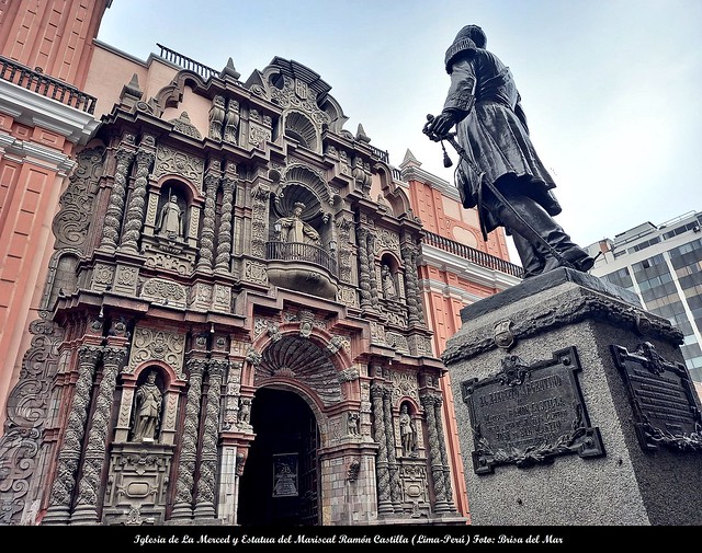 Iglesia de La Merced y Monumento al Mariscal Ramón Castilla (Lima-Perú)