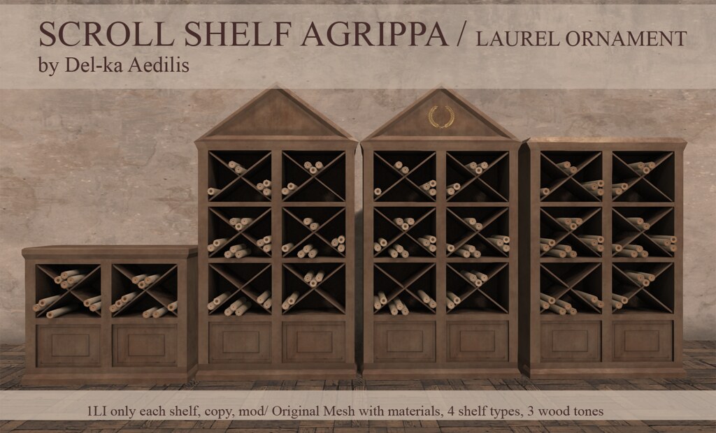 Scroll Shelf Agrippa Laurel Set