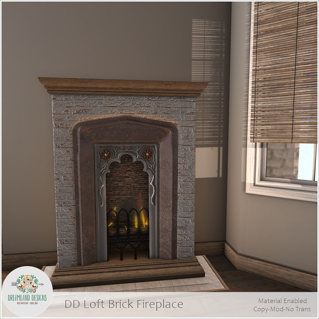 DD Loft Brick Fireplace AD
