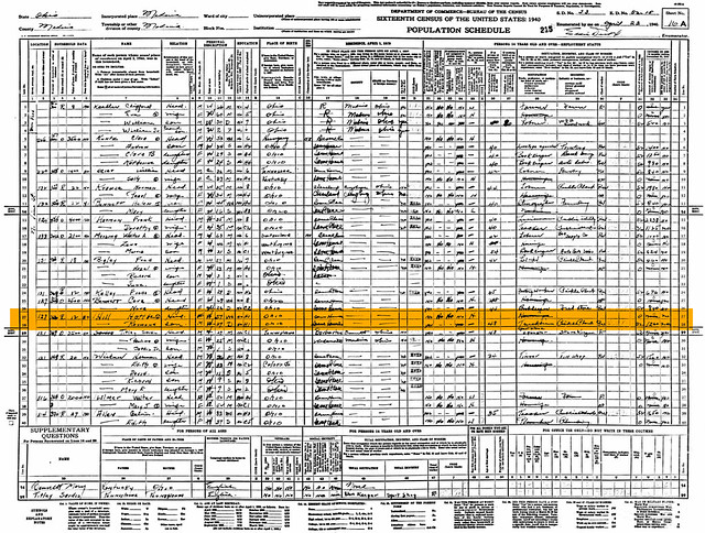 HILL, Raymond: 1940 U.S. Census