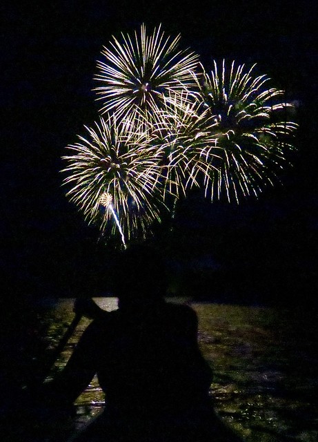 Dark Paddling Towards Fireworks