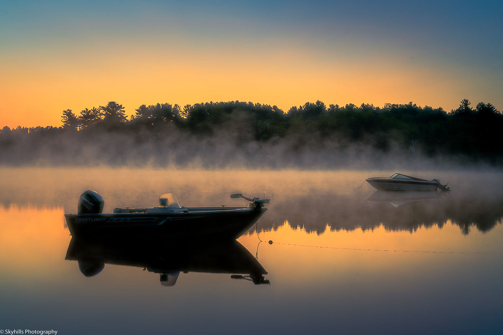 A misty morning at Buck Lake.