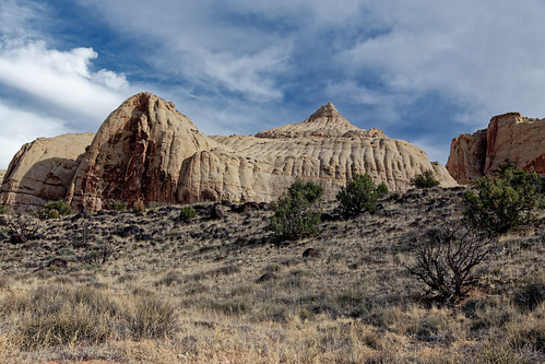 Exploring Wonders While on the Hickman Bridge Trail (Capitol Reef National Park) by thor_mark , While walking the Hickman Bridge Trail with a view looking to the northwest just after coming up the