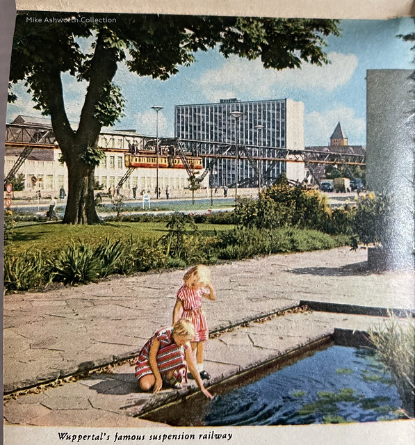 Any time is travel time in Germany : travel brochure issued by the Deutsche Zentral für Fremdenverkehr : nd [1958] : Wuppertal Schwebebahn